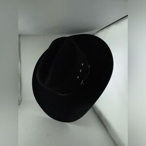 Vintage Bailey Black Double X Fur Blend Cowboy Hat Size 7​​​​​​​​​​​